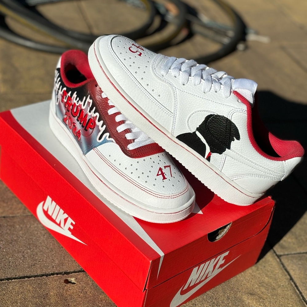 For all my MAGA fans, this one is for you!! Custom President Trump 2024 Sneakers - Picture 9 of 9